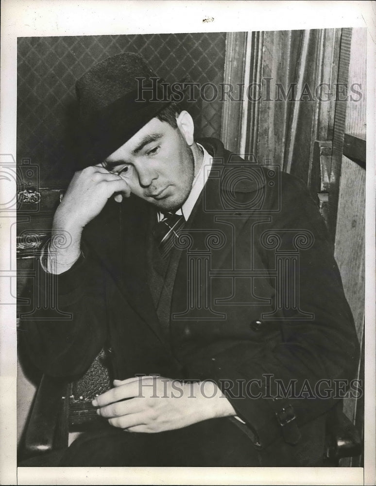 1939 Former Denver Police Chief Hanley Kays in Jail Cell for Arrest - Historic Images