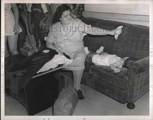 1939 New York Sanitation Worker's Child Sleeping in Boys Camp - Historic Images