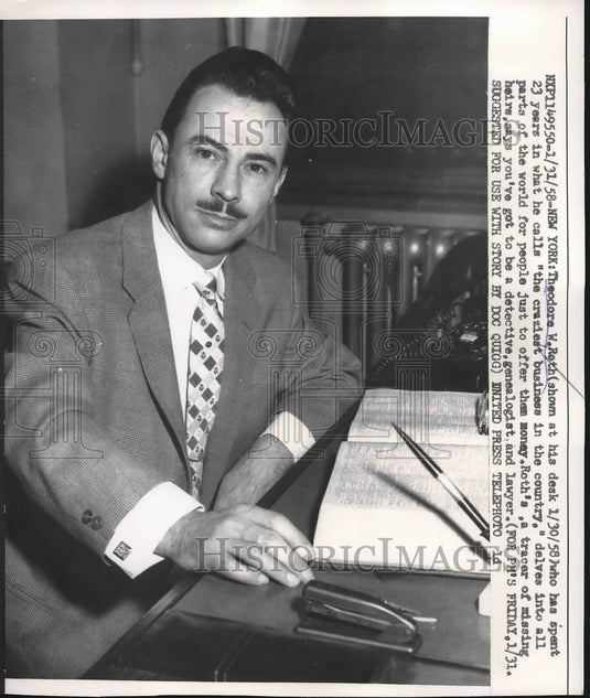 1958 Theodore Rath, tracer of missing heirs  - Historic Images