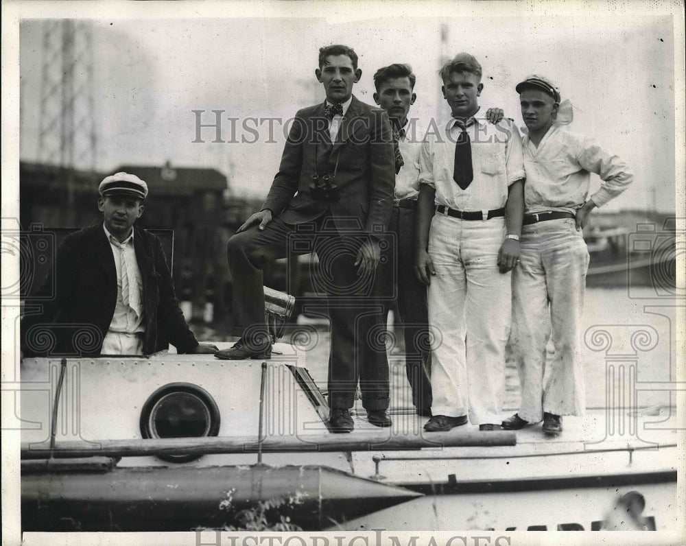 1929* Crew of Karf, Germany boat to Toledo, Ohio,Leppich,Kubato - Historic Images