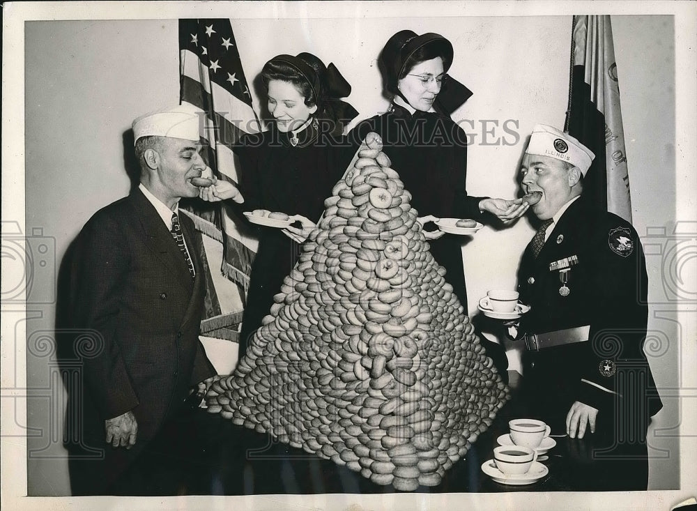 1945 American Legion, Lester Benston, Capt E Lewis,Adj C Price - Historic Images