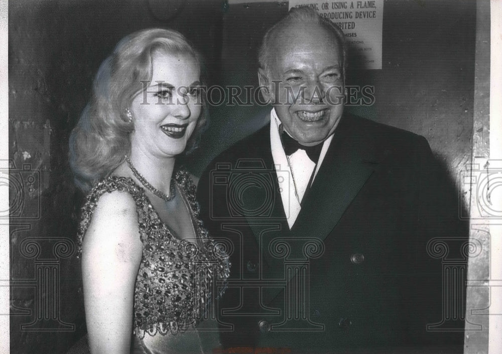 1957 Millionaire playboy Tommy Manville &amp; 10th bride Pat Gaston - Historic Images