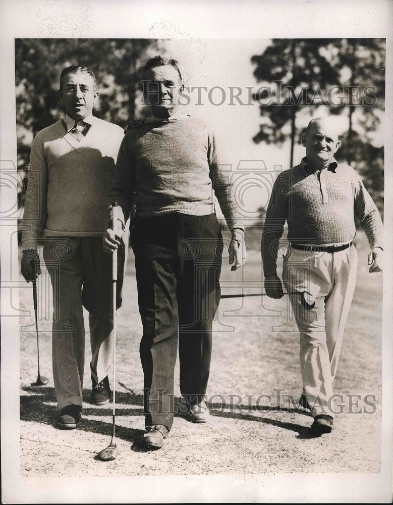 1937 Judge Jeremiah T. Mahoney Golfing, Sam Lippman, Sam Lamport - Historic Images