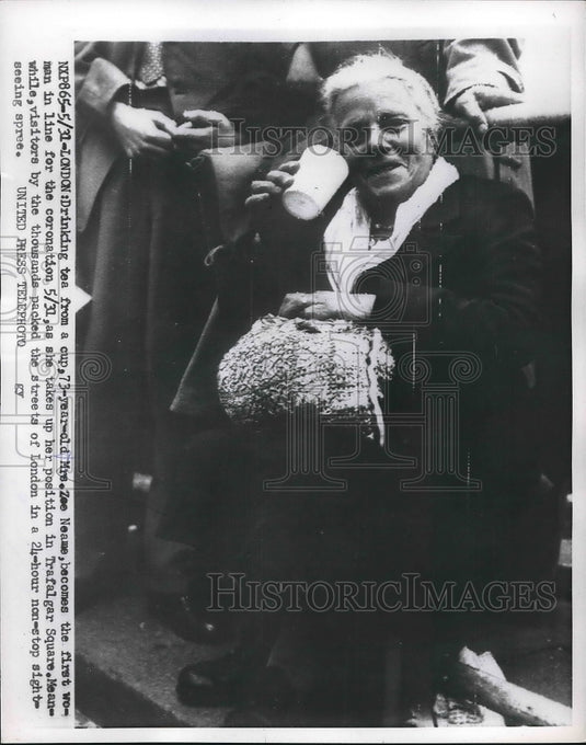 1953 Mrs. Zee Neame becomes first woman in line for the coronation - Historic Images