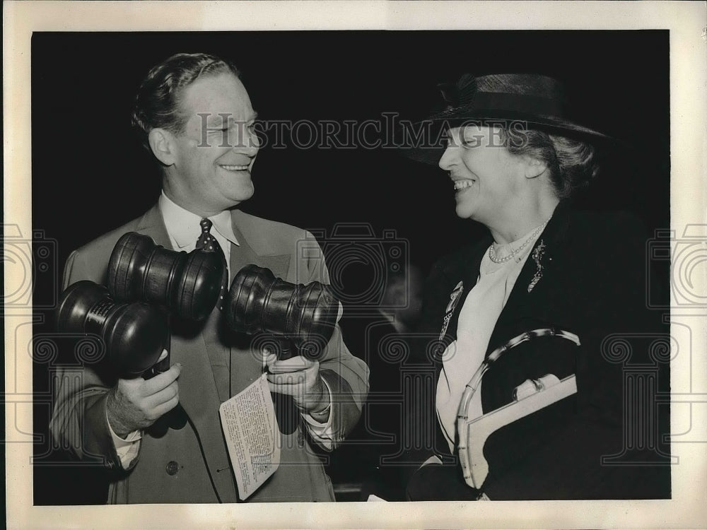 1940 Press Photo GOP convention, John Hamilton &amp; Alice Roosevelt Longworth - Historic Images