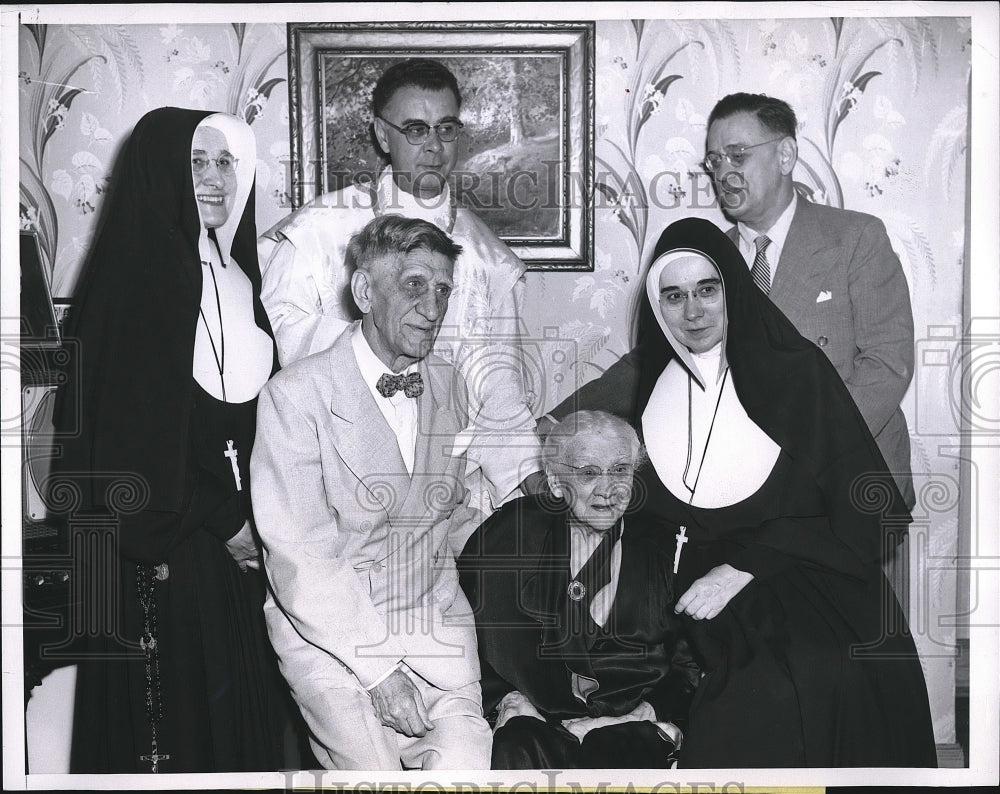 1954 Anthony and Ann Hartman, Sister Agnes Isabel, Rev. R. Hartman - Historic Images