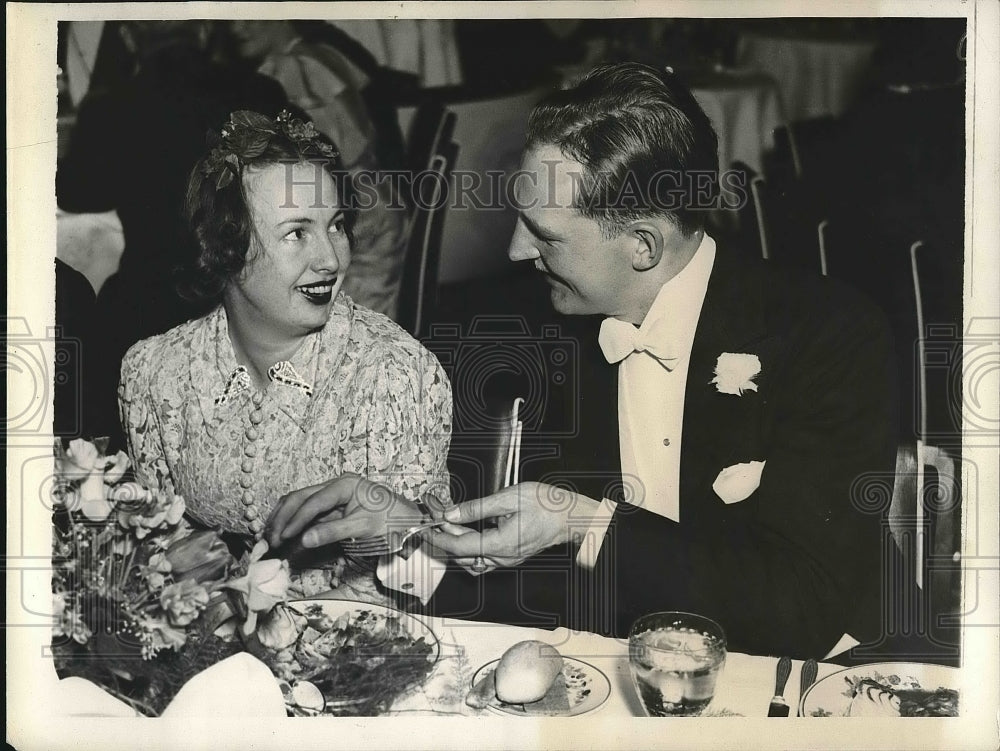 1938 Catherine Harrison &amp; Bream Patrick at Senate dance  - Historic Images