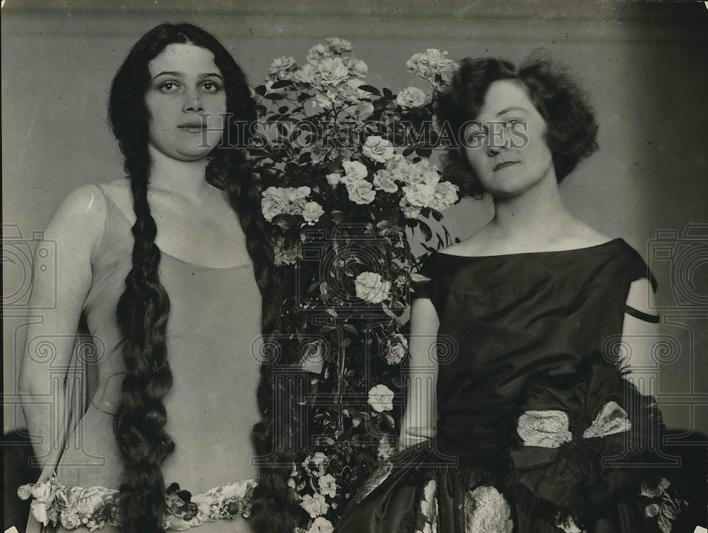 1923 Press Photo Mrs. F. Nane &amp; Lucianne Nane Visit Washington, DC - Historic Images