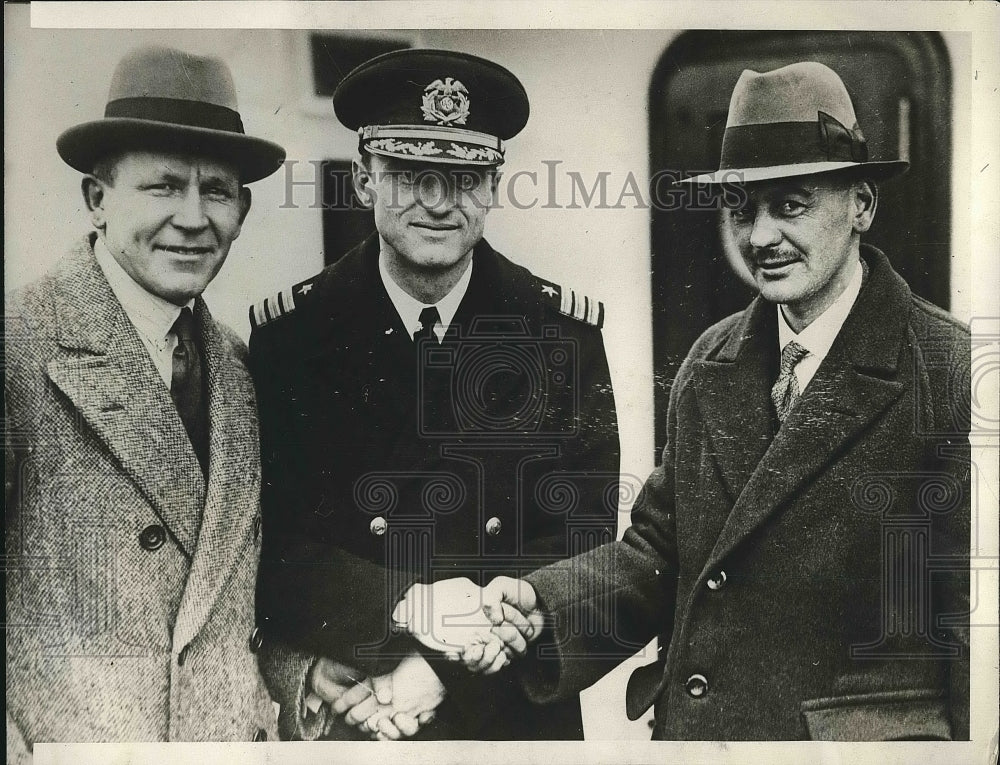 1929 Plymouth, England, Capt Manning, Widger, Mr Arras of US Lines - Historic Images