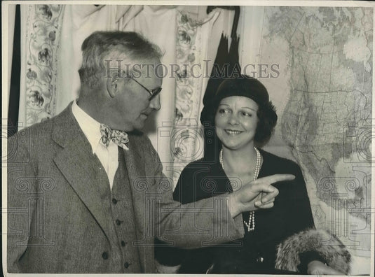 1932 Playwright Ballard MacDonald & wife  - Historic Images