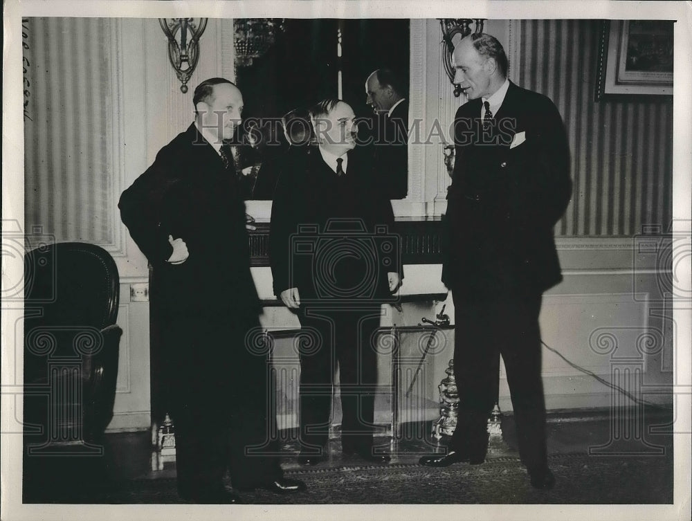 1939 Press Photo French Geo Bonnet, Soviet Ivan Maisky, British Lord Halifax - Historic Images