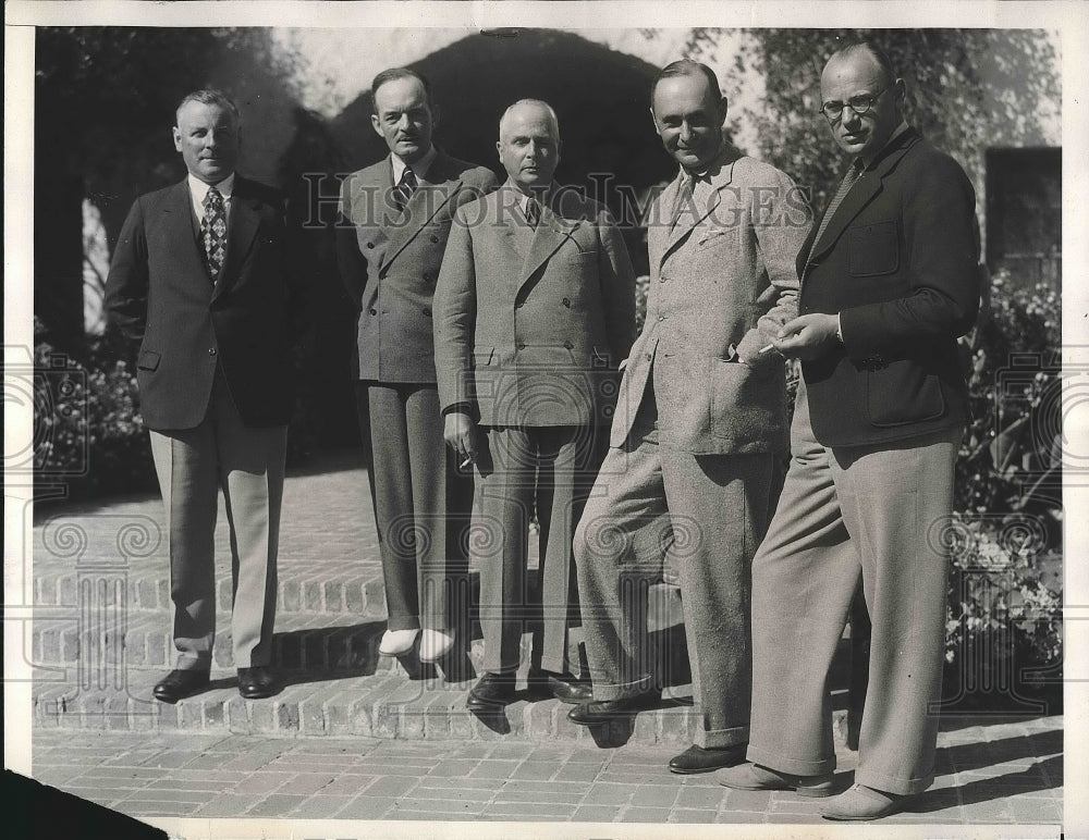 1934 Press Photo Franz Hahn, Baron Grolman,HRH Charles Edward, Baron Levetsow - Historic Images