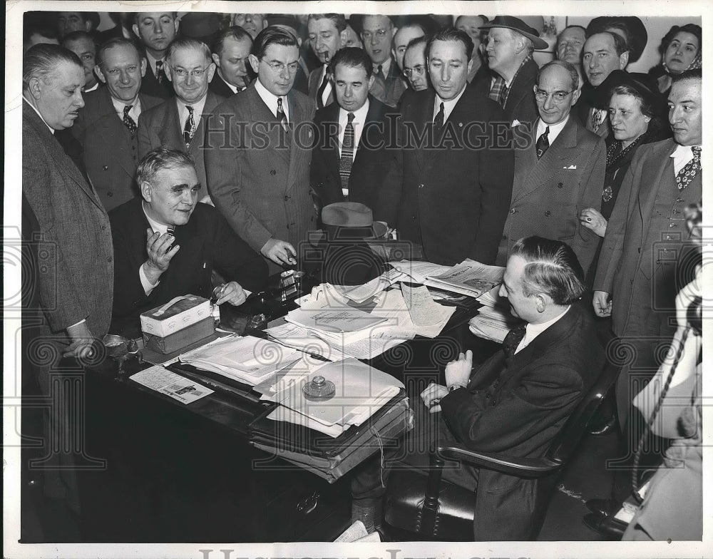 1943 Julius Hodhman,ILGW Union, D Durinsky &amp; NY Mayor LaGuardia - Historic Images