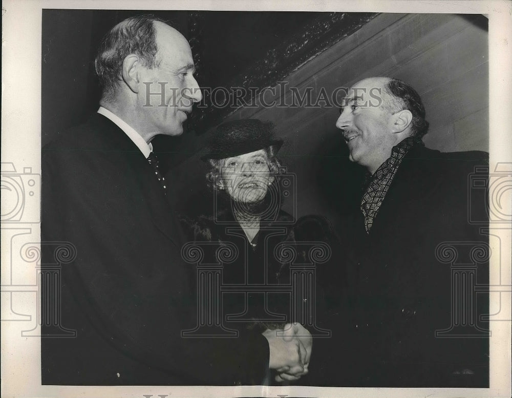 1941 Press Photo Lord and Lady Halifax after their arrival in the US on Jan 24th - Historic Images