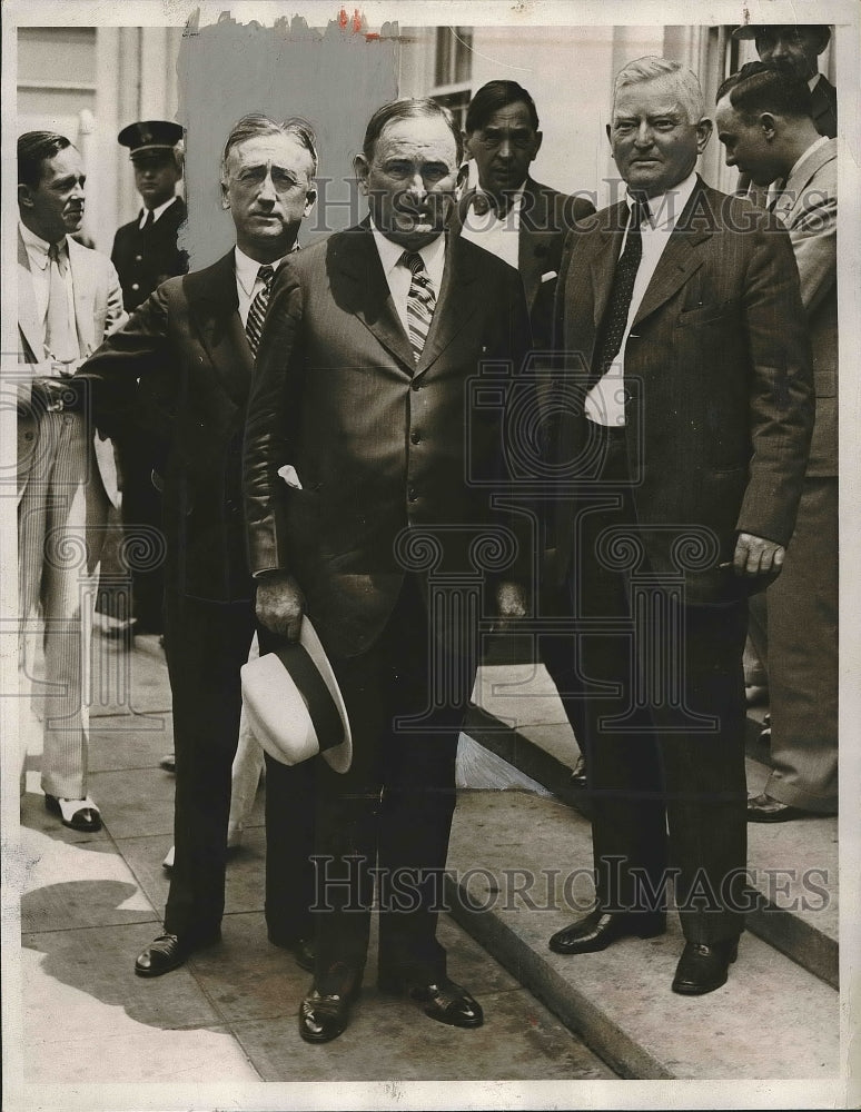 1933 Sen. James Byrnes S.C., J Robinson Ark., VP John Garner - Historic Images