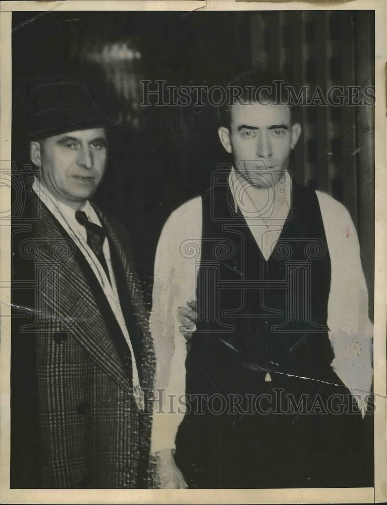 1937 John J Miller in custody of Sheriff Wm Souter for baby murder - Historic Images