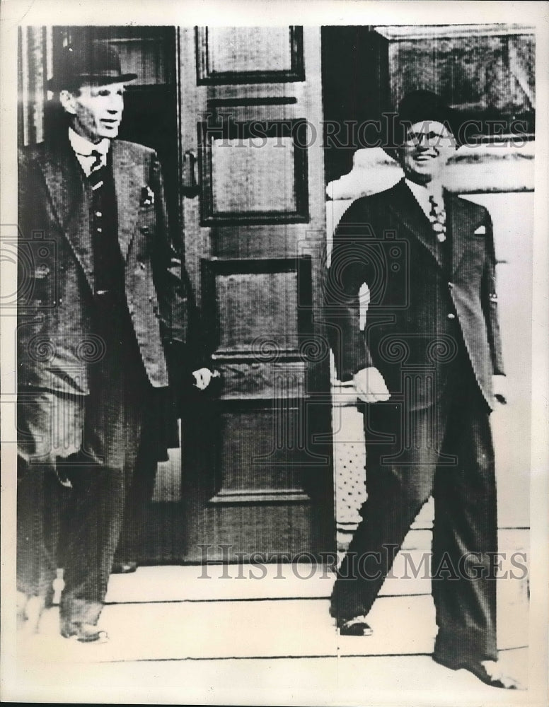 1939 British Foreign Sec. Lord Halifax &amp; US Amb Joseph Kennedy - Historic Images