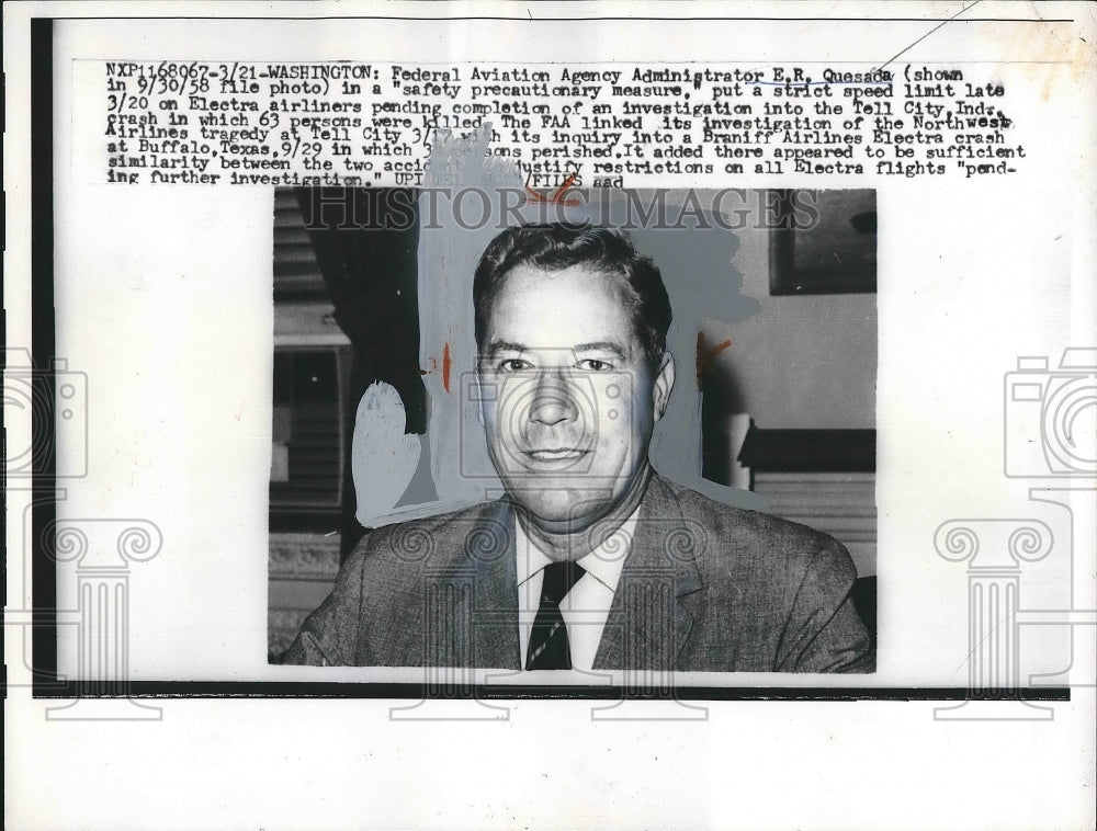 1960 FAA administrator E.R. Quesada in D.C.  - Historic Images