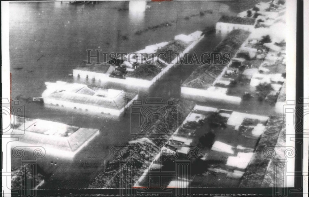 1961 Andalusan City In Spain Underwater After Flood  - Historic Images