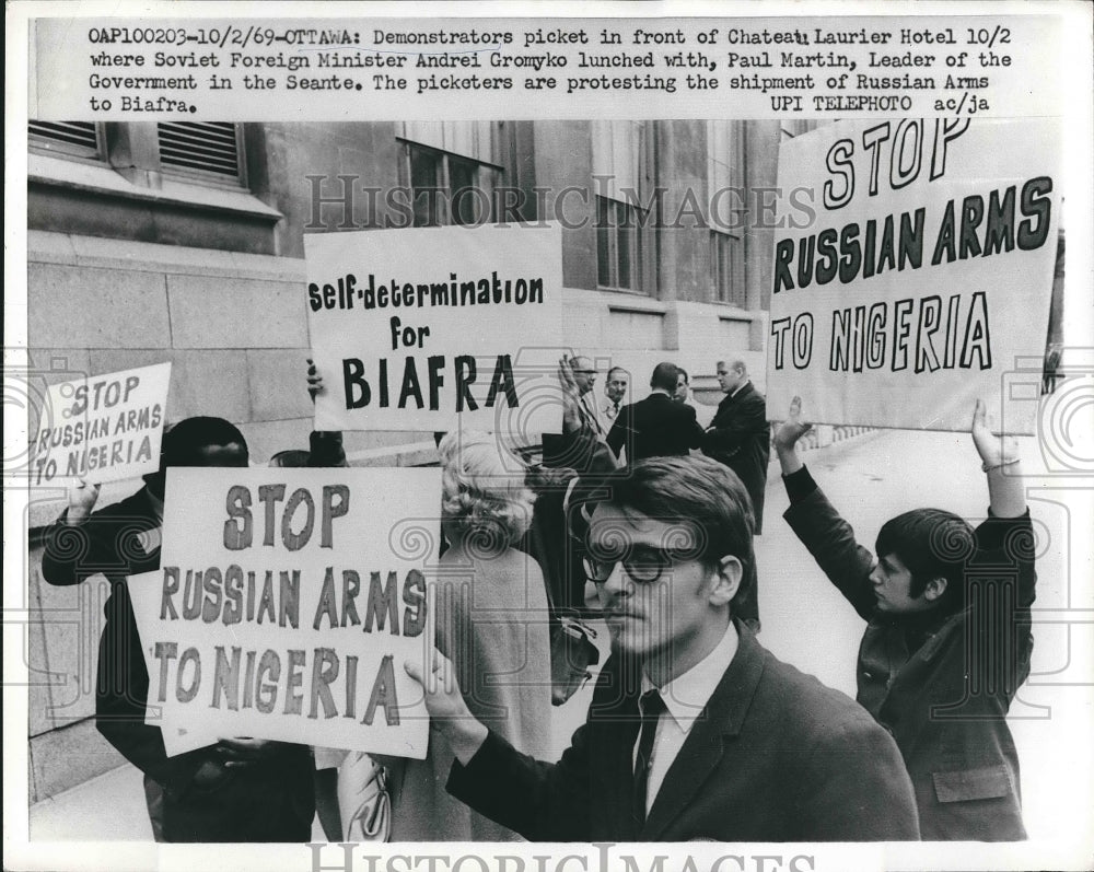 1969 Demonstration Against Shipment of Russian Weapons to Biafra - Historic Images