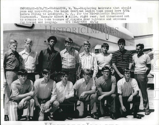 1971 Press Photo Logan American Legion Team, Albert Allie - Historic Images