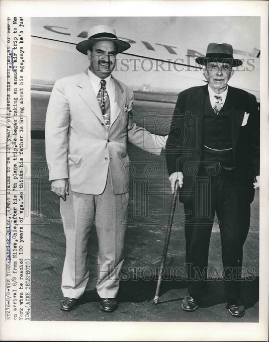 1950 Patrick Quinn with his son Leo  - Historic Images