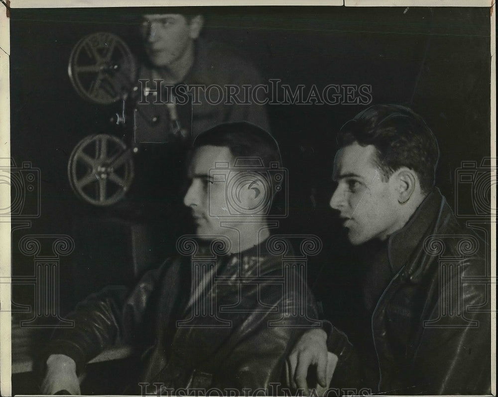 1944 Air Force pilots watch film about smashing Luftwaffe in WWII - Historic Images