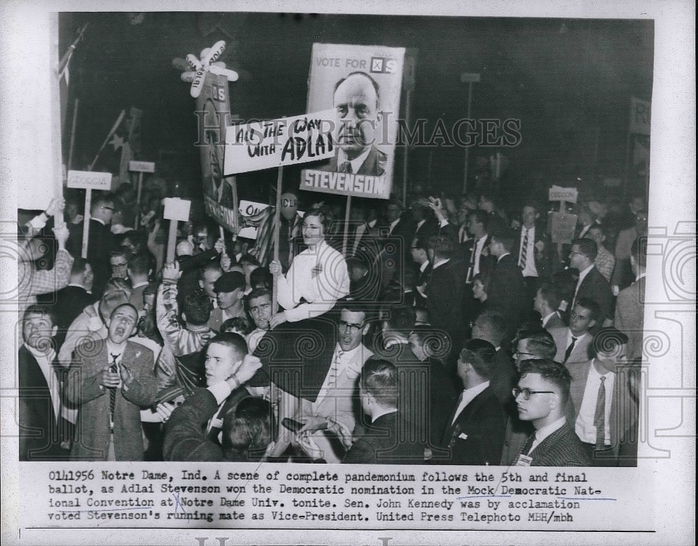 1956 Adlai Stevenson Wins Democratic Nomination at Convention - Historic Images