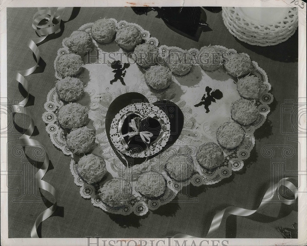 1951 Angel Cake for Valentines  - Historic Images