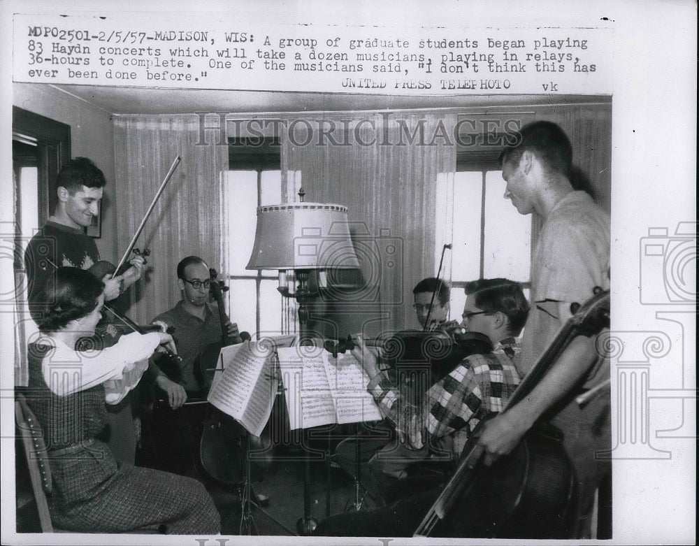 1957 Graduate Students playing Concerts  - Historic Images