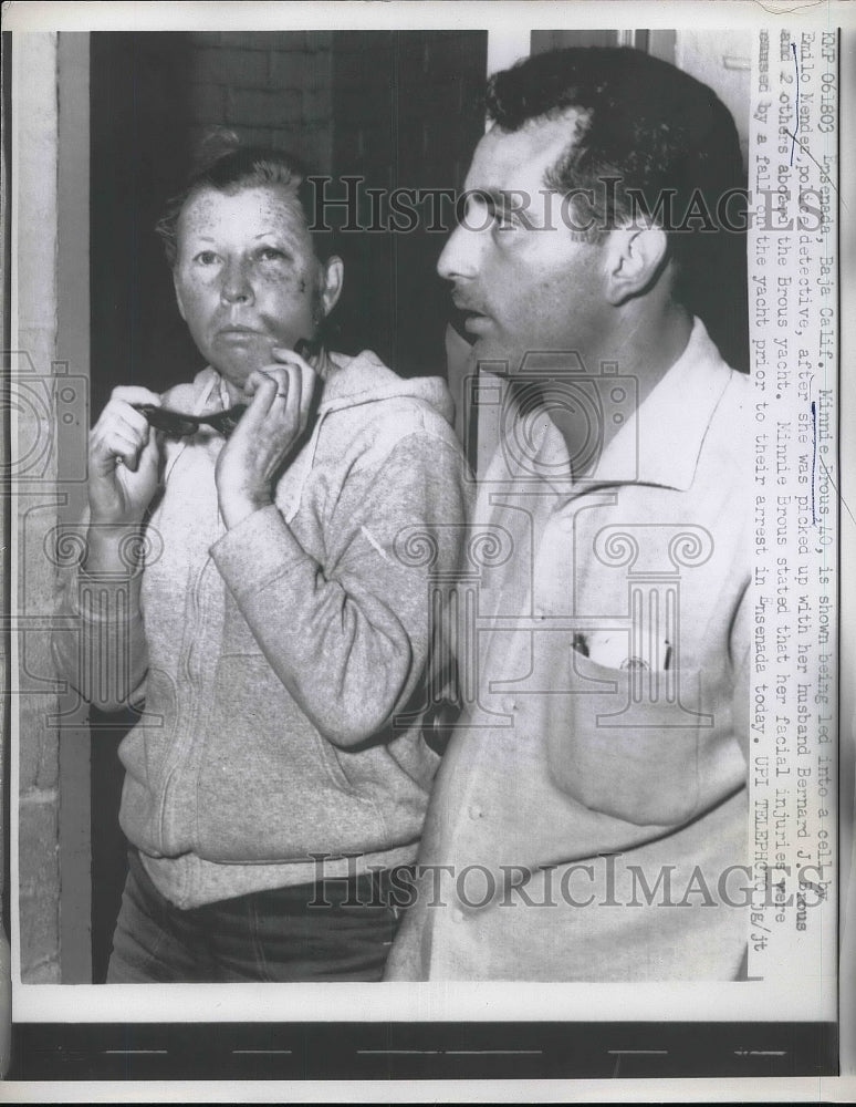 1961 Minnie Brous in custody of Emilo Mendez in Baja, Calif. - Historic Images