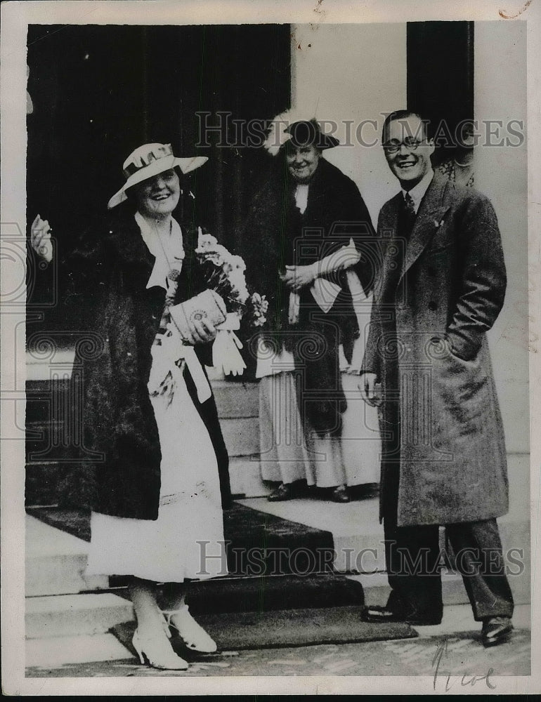 1936 Press Photo Princess Juliana Holland Prince Bernhard Netherlands - Historic Images