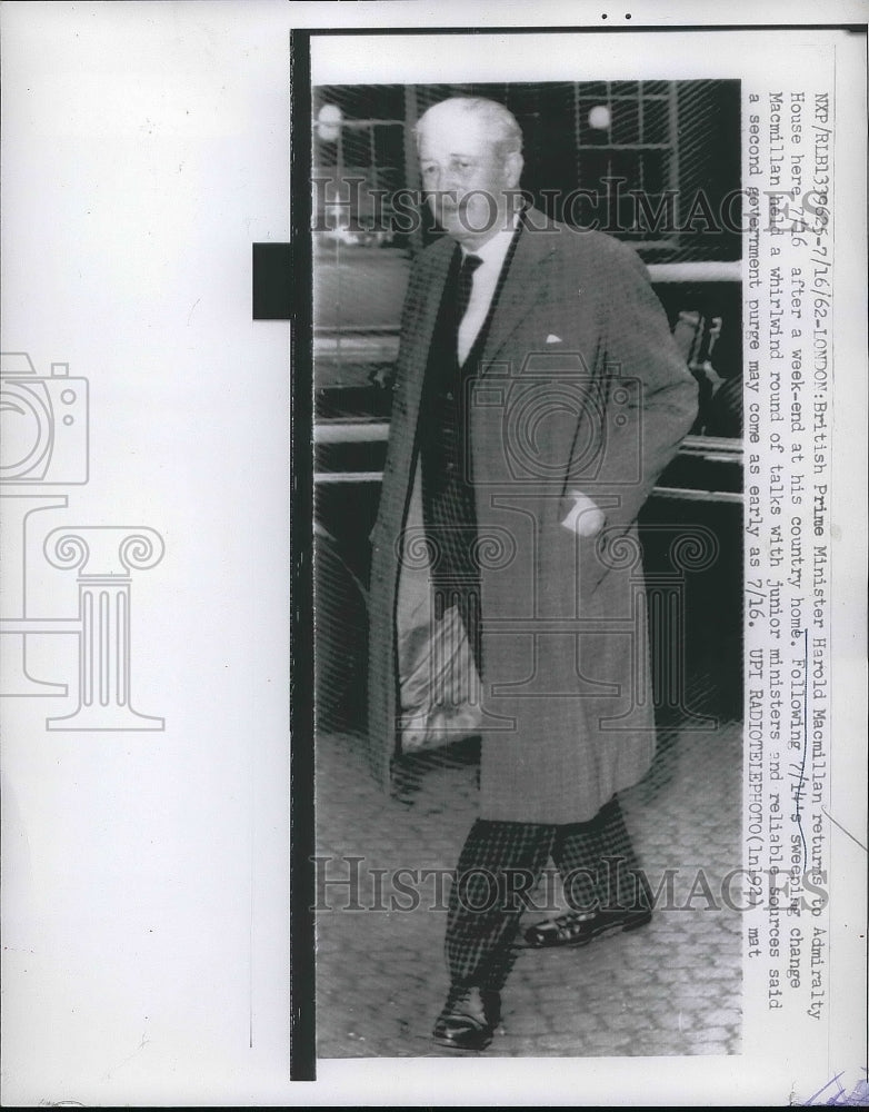 1962 British Prime Minister Harold Macmillan, London  - Historic Images