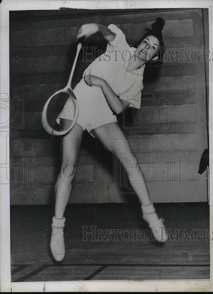 1936 Press Photo Mrs. Bert Barkhuff, Washington State Women&#39;s Badminton Champion-Historic Images