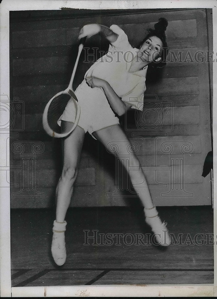 1936 Press Photo Mrs. Bert Barkhuff, Washington State Women's Badminton Champion-Historic Images