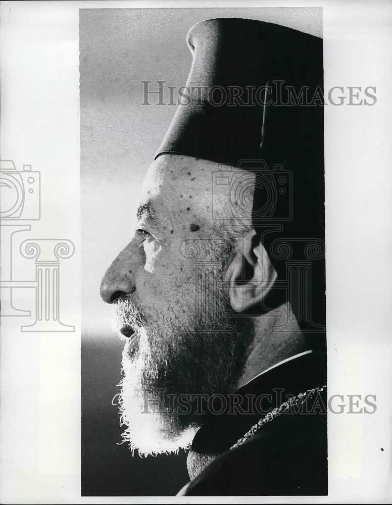 1974 Archbishop Makarios President Cyprus Press Conference New York - Historic Images