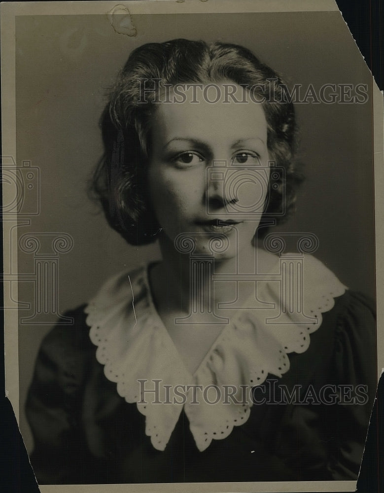 1934 Portrait of Miss A TNIC  - Historic Images