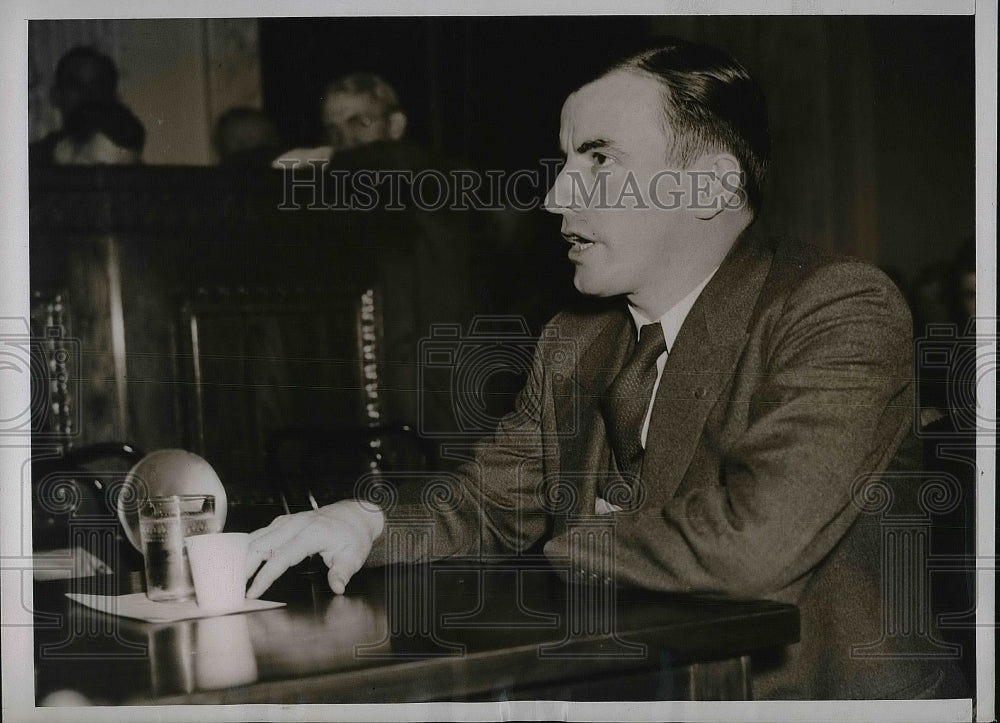 1937 Press Photo John Young Brown United Mine Workers Senate Civil Liberties - Historic Images