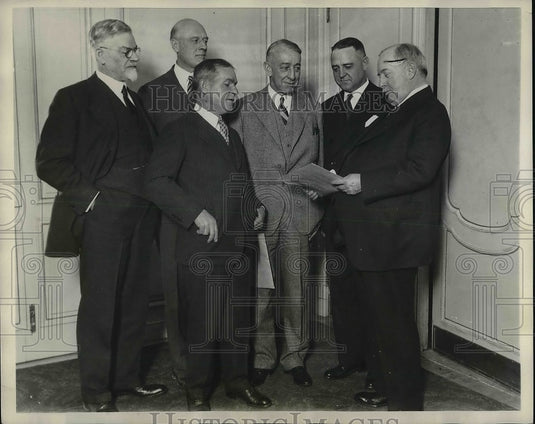 1929 Press Photo Railroad execs. W B Storey, H. A. Scandrett, V. V. Boatner - Historic Images