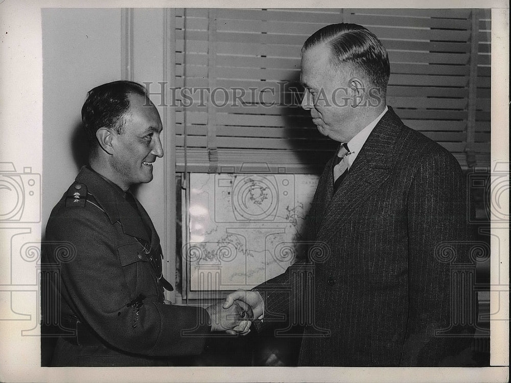 1941 Colonel Miguel J Neira George Marshall Chief Of Staff Wash - Historic Images