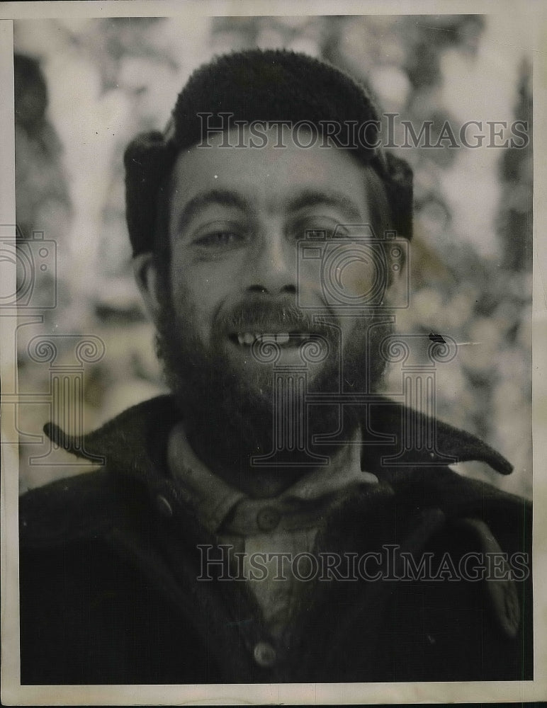 1938 Press Photo Alfred Guite, French-Canadian marooned for 39 days - Historic Images