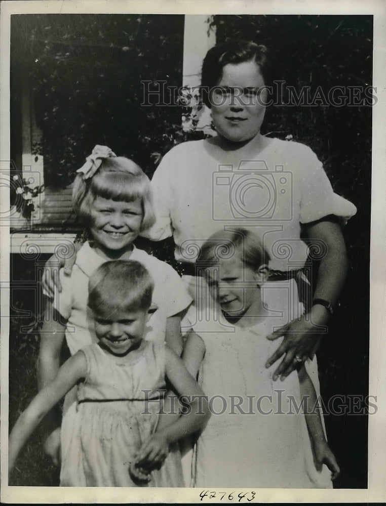 1938 Press Photo Mrs Harmon Gouse &amp; kids Sonia, Roma, Luena killed in Tn blast - Historic Images