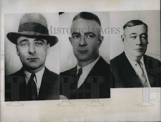 1935 Charles Tierney,Det, James Crumley & Chief M Culligan, St Paul - Historic Images