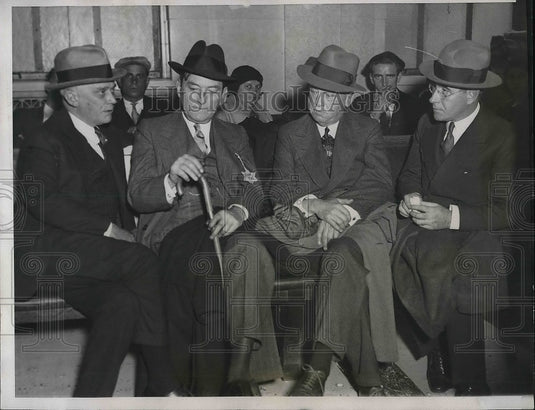 1932 Press Photo Attys WF Tobey, Gil Porter, J Condon & PJ Mcenroe in Chicago - Historic Images