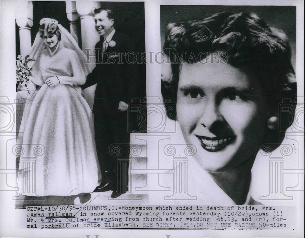 1956 James and Elizabeth Tallman Honeymoon Ends in Elizabeth&#39;s Death - Historic Images