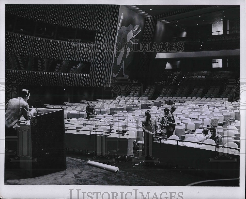 1954 Press Photo General Assembly Hall, United Nations, New York - nea92747 - Historic Images