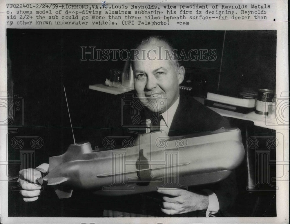 1959 J. Louis Reynolds VP Reynolds Metals  - Historic Images