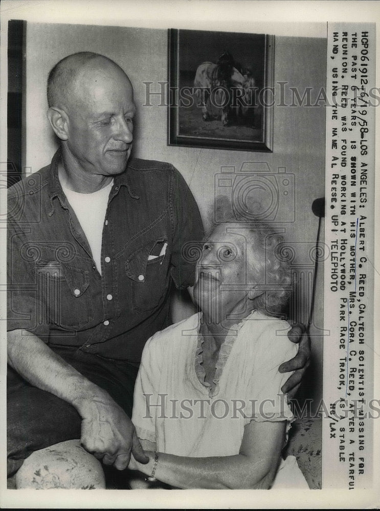 1958 Caltech Scientist Albert Reed With Mother After Disappearance - Historic Images