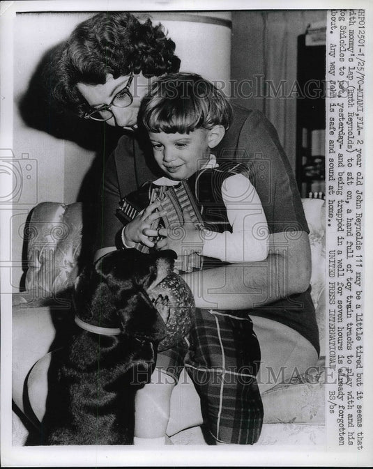 1970 Miami. Fla. John Reynolds, age 2 & mom Ruth  - Historic Images