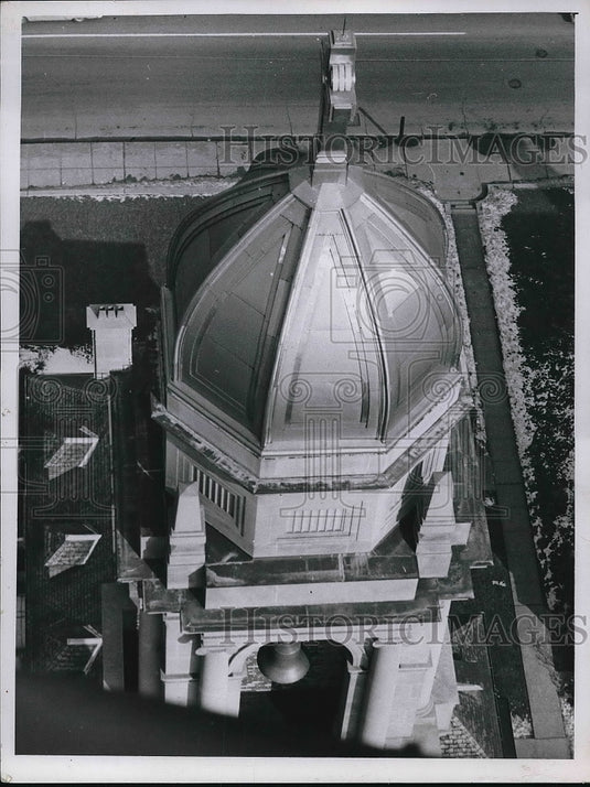 1957 Aerial view of a domed building in Cleveland, Ohio  - Historic Images